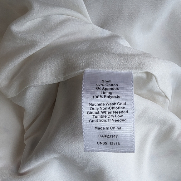 TALBOTS Parrot Toucan Skirt 10 Scalloped Hem Cotton Cream White - Picture 8 of 10